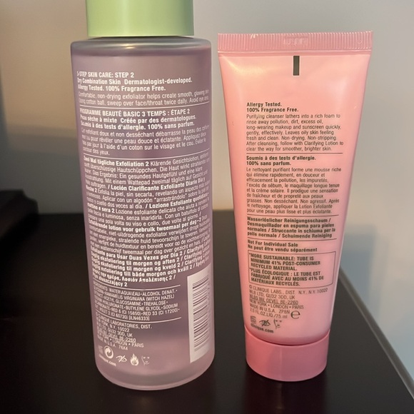 Clinique foaming cleanser + clarifying lotion exfoliator - Picture 2 of 2